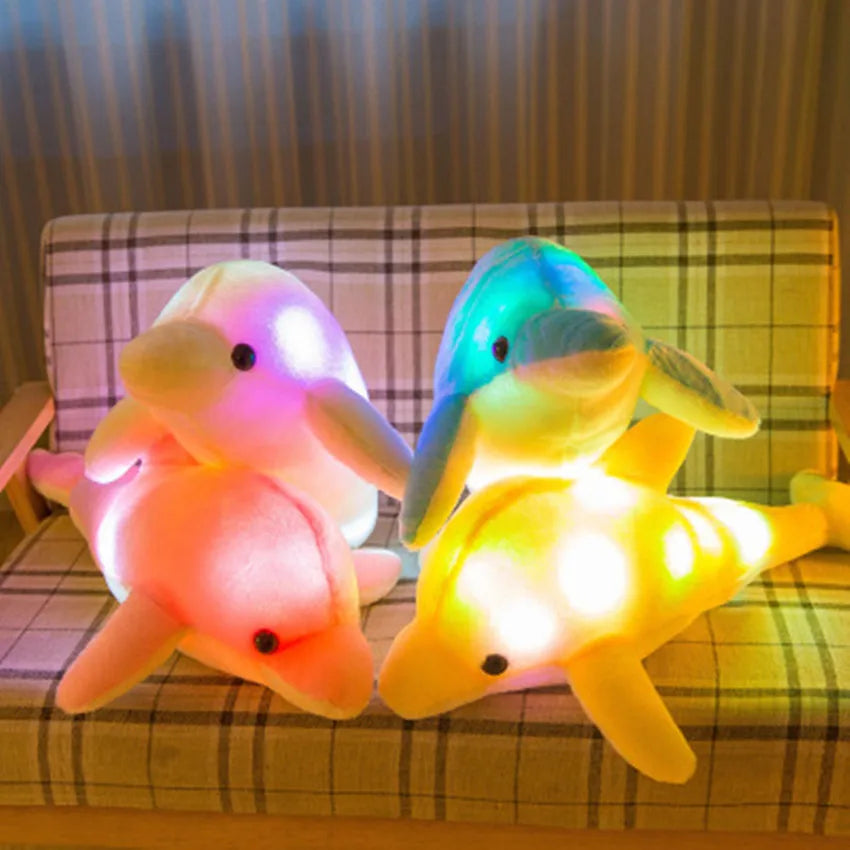 LED Dolphin Plush Pillow