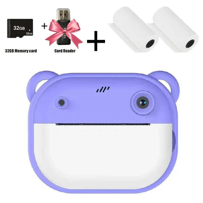 Kids Thermal Print Camera With 32G Memory Card