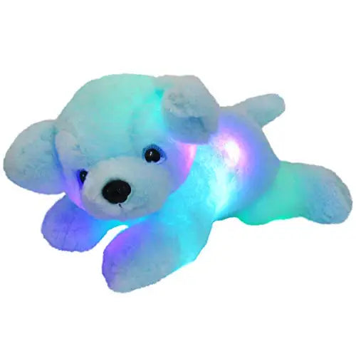 LED Plush Puppy Throw Pillows