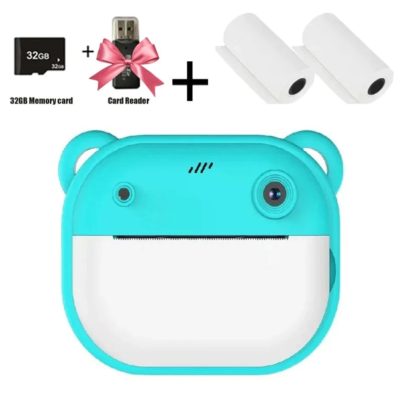 Kids Thermal Print Camera With 32G Memory Card